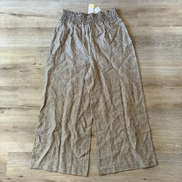 Boden Linen Shirred Waist Pants NWT - Picture 4 of 8